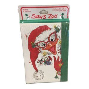 SUZY'S ZOO Holiday Cards Set of 10 Printed on Recycled Paper Made in USA